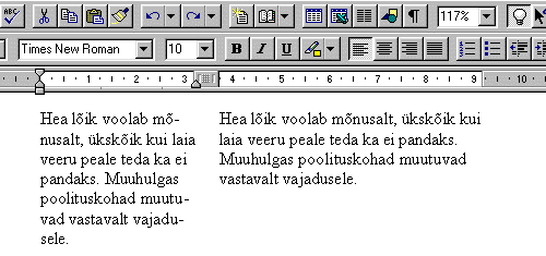 Hea lik voolab veergu sltumata selle laiusest.